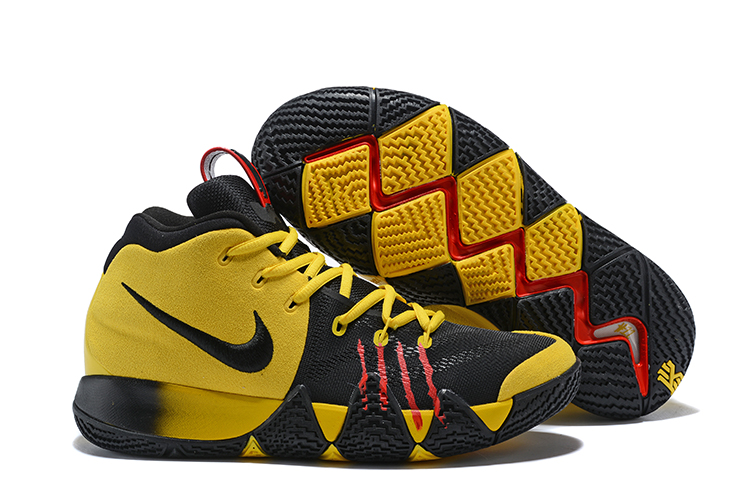 2018 Nike Kyrie 4 Bruce Lee Yellow Black Red Shoes